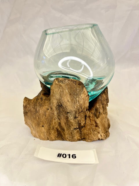 Wurzelvase mini Detailansicht – nachhaltige Kaffeestrauchwurzel-Vase mit organischer Struktur – shinypresents.de