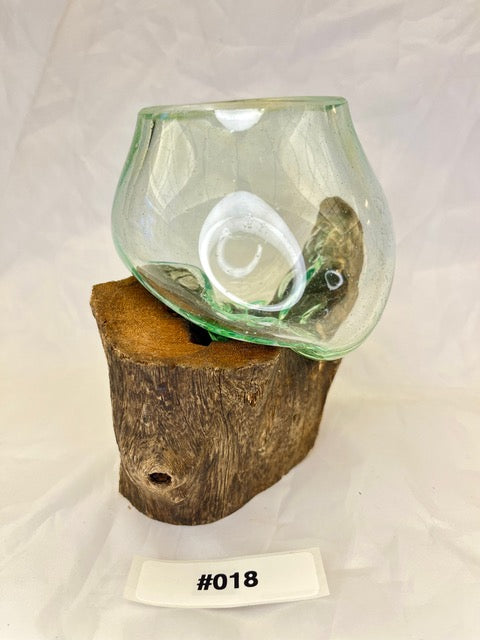 Wurzelvase mini Nahaufnahme – handpolierte Kaffeestrauchwurzel mit warmer Farbgebung – shinypresents.de