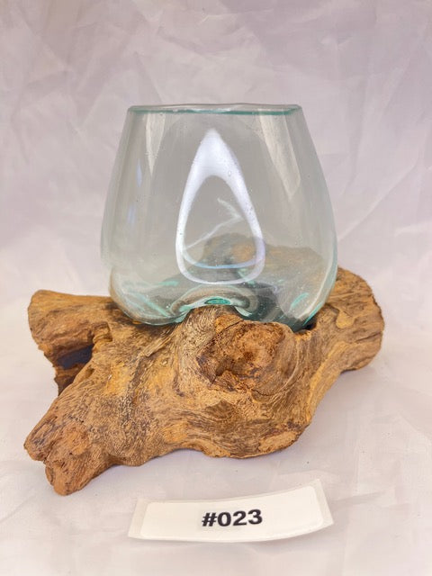 Wurzelvase mini #23 aus Kaffeestrauchwurzel – Handgefertigte Naturvase von shinypresents.de