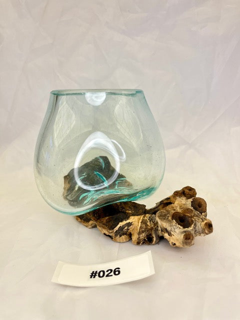 Wurzelvase mini aus Kaffeestrauchwurzel – Handgefertigte Naturvase von shinypresents.de