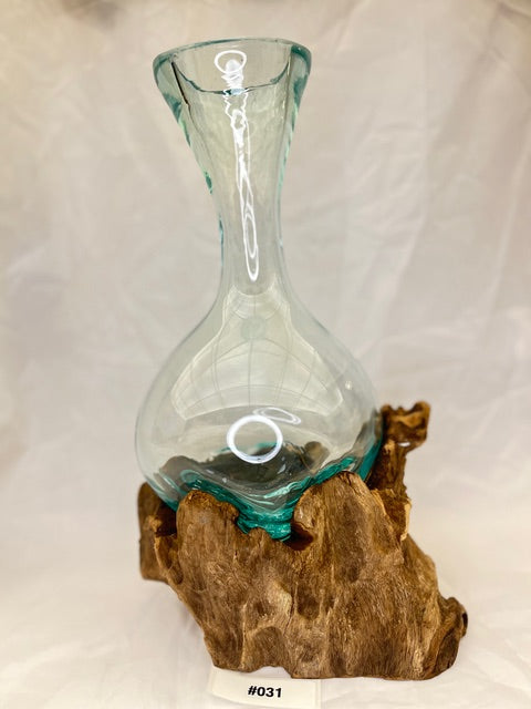 Wurzelvase 35 cm #31 - Handgefertigte Vase auf natürlicher Kaffeewurzel für nachhaltige Dekoration | shinypresents.de