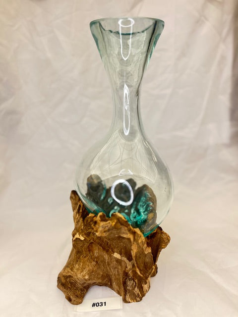 Wurzelvase 35 cm #31 Seitenansicht - Natürliche Holzwurzel mit integrierter Vase | shinypresents.de