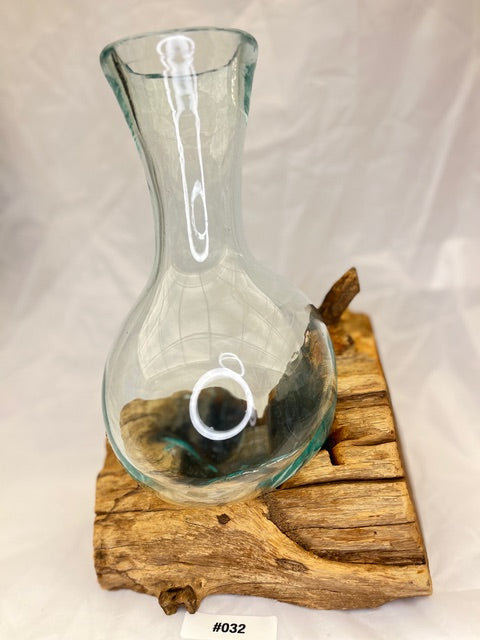 Wurzelvase 32 cm #32 - Handgefertigte Vase auf natürlicher Kaffeewurzel für nachhaltige Dekoration | shinypresents.de