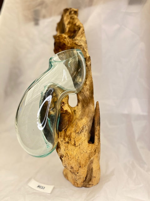 Wurzelvase 50 cm #33 - Handgefertigte Vase auf natürlicher Kaffeewurzel für nachhaltige Dekoration | shinypresents.de