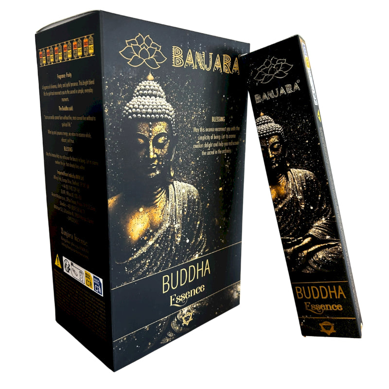 Banjara Buddha Essenz 12 Räucherstäbchen Packung mit 100% natürlichen Zutaten aus Indien