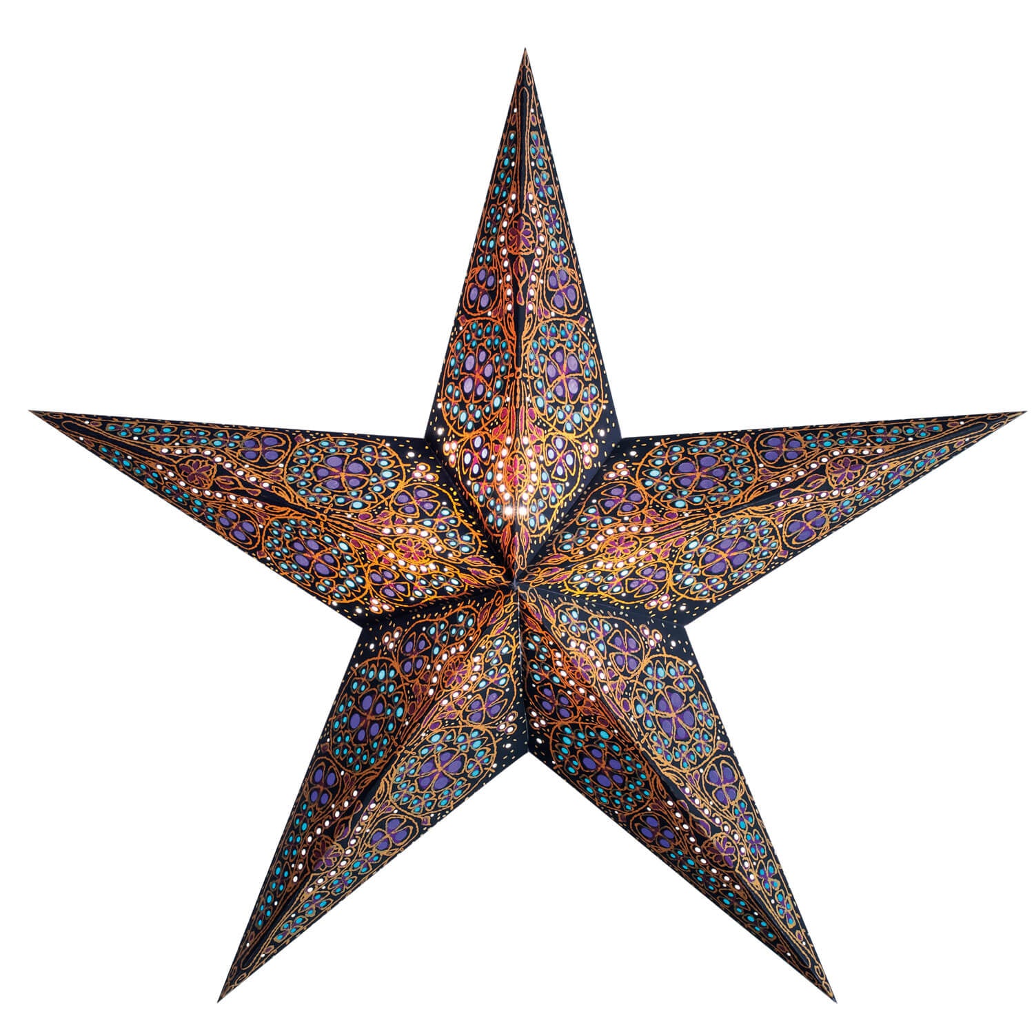 starlightz kalea blue 60cm Leuchtstern - Handgefertigter Papierstern in Blau mit lebendigen Farben | shinypresents.de