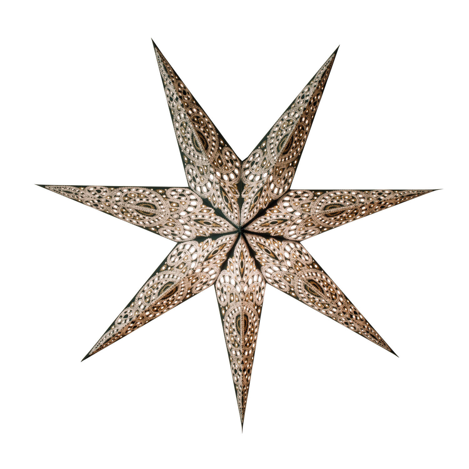 starlightz kashmir black 60cm Leuchtstern - Handgefertigter schwarzer Papierstern mit orientalischem Design | shinypresents.de