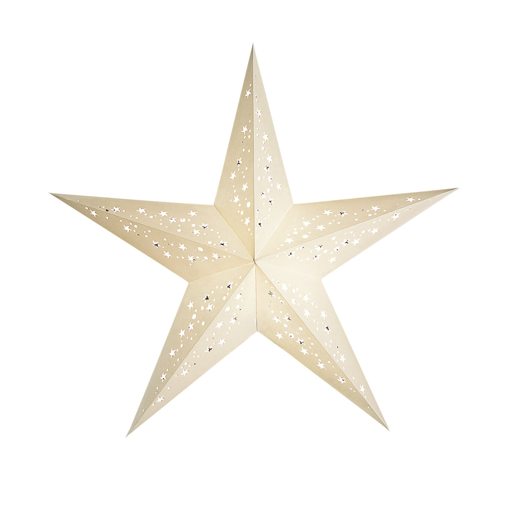starlightz Mia White 60cm Leuchtstern - Handgefertigter weißer Papierstern mit zeitlosem, elegantem Design | shinypresents.de