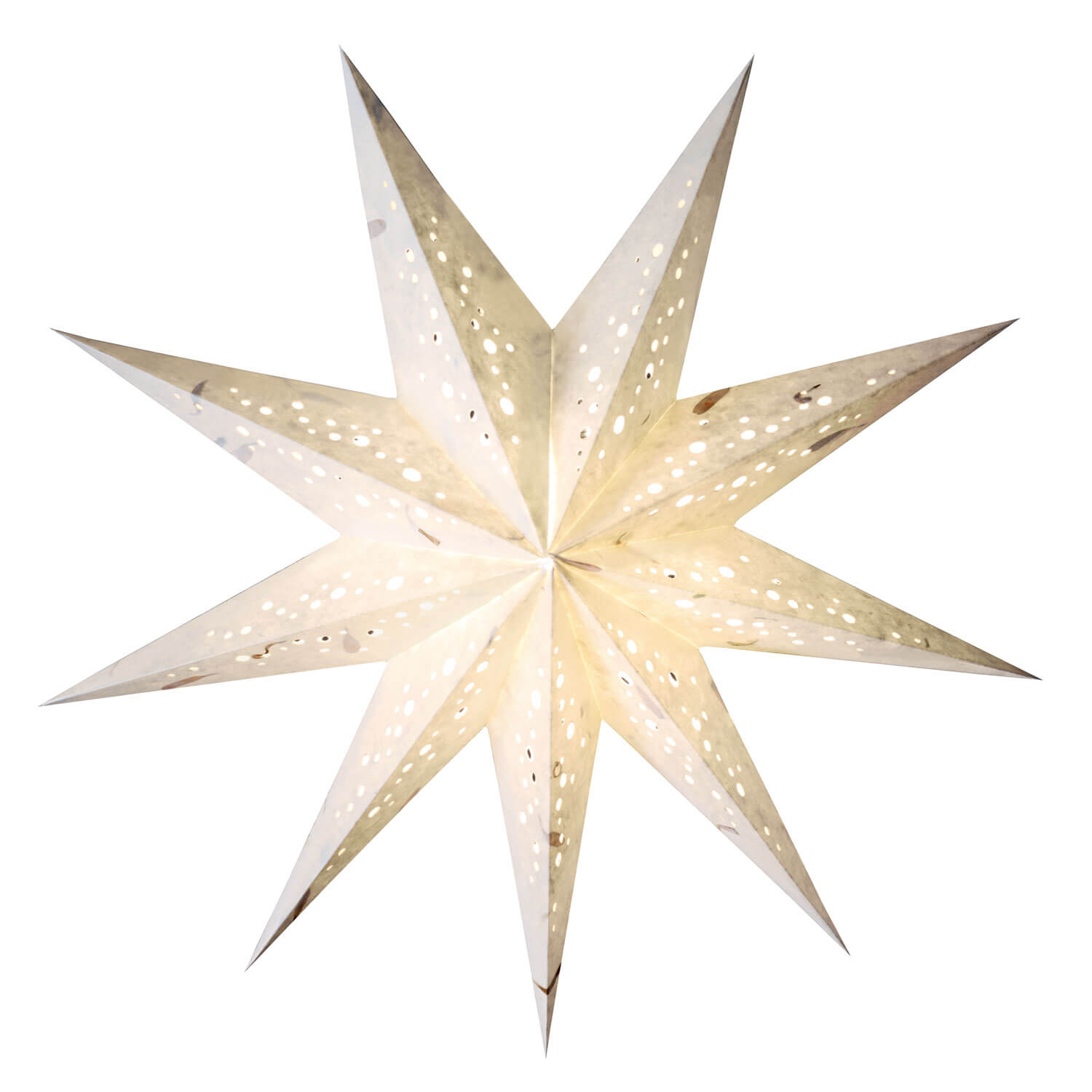 starlightz spumante white Leuchtstern 60cm - Handgefertigter weißer Papierstern mit dekorativem Muster | shinypresents.de