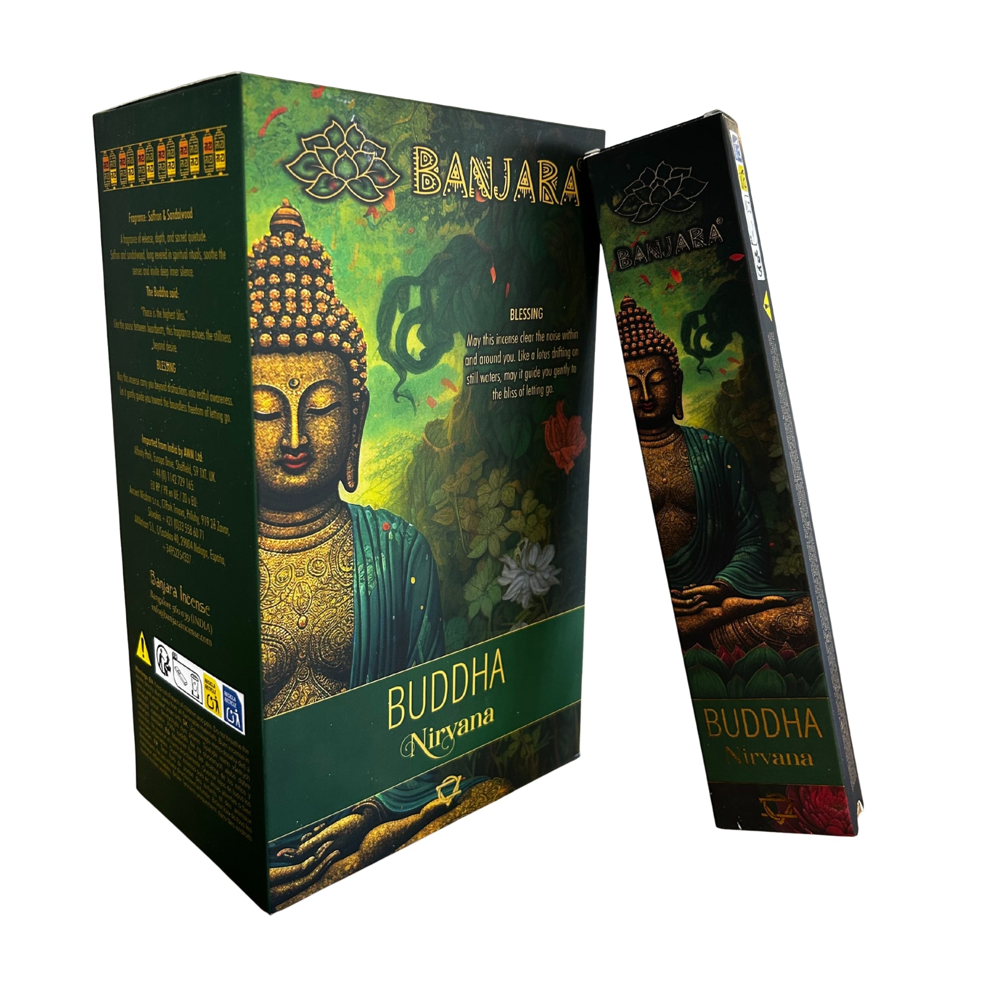 Banjara Buddha Nirvana Räucherstäbchen - Handgerollte Räucherstäbchen mit 100% natürlichen Zutaten | shinypresents.de