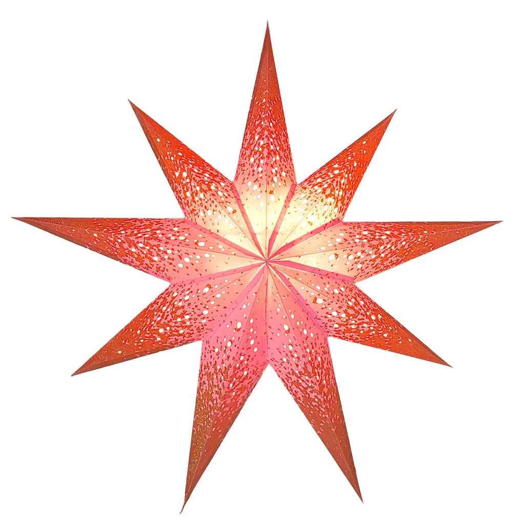 starlightz bianco m light pink gold sparkle Papierstern - elegante Beleuchtung mit Glitzereffekt - shinypresents.de