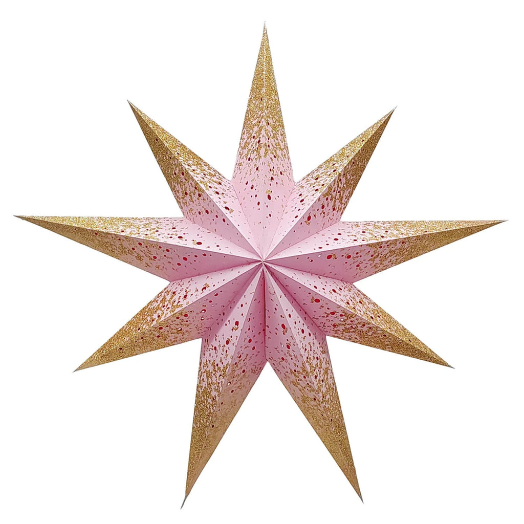starlightz bianco m light pink gold sparkle - Premium Leuchtstern für stilvolle Raumbeleuchtung - shinypresents.de