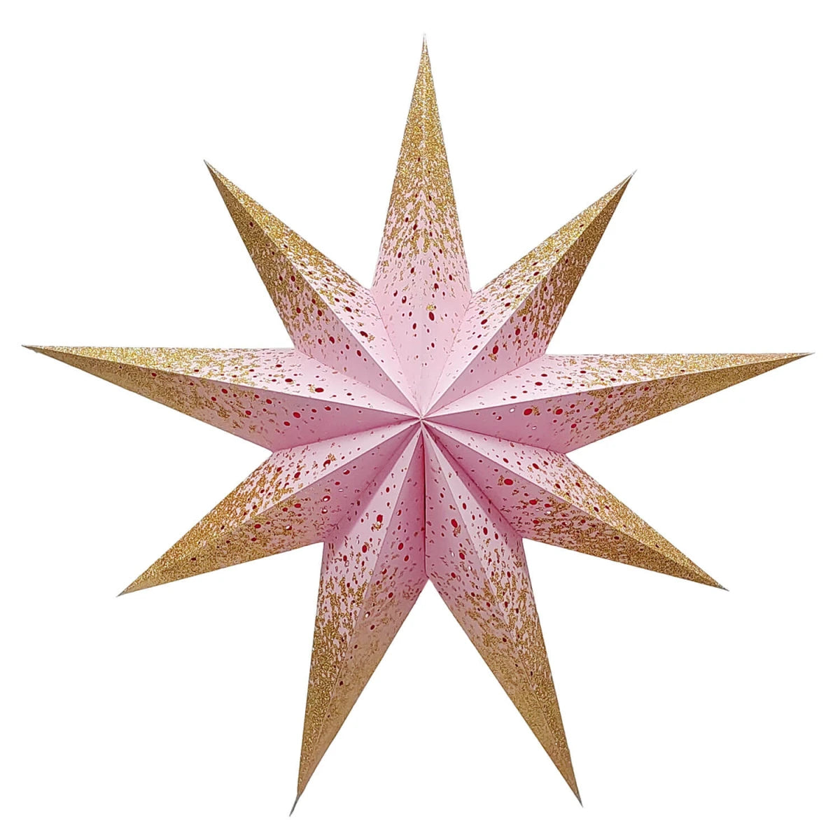 starlightz bianco m light pink gold sparkle - Premium Leuchtstern für stilvolle Raumbeleuchtung - shinypresents.de