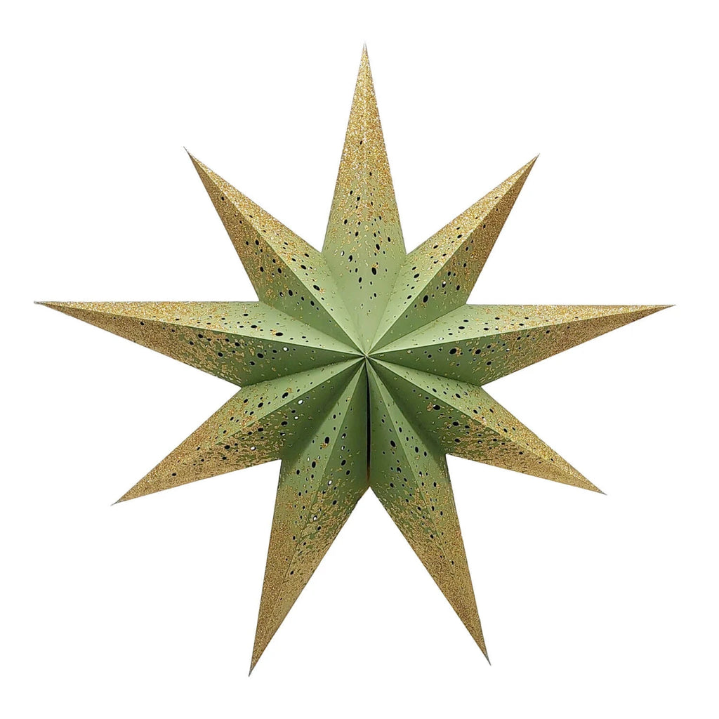 starlightz bianco m lindgreen gold sparkle - Premium Leuchtstern für stilvolle Raumbeleuchtung - shinypresents.de