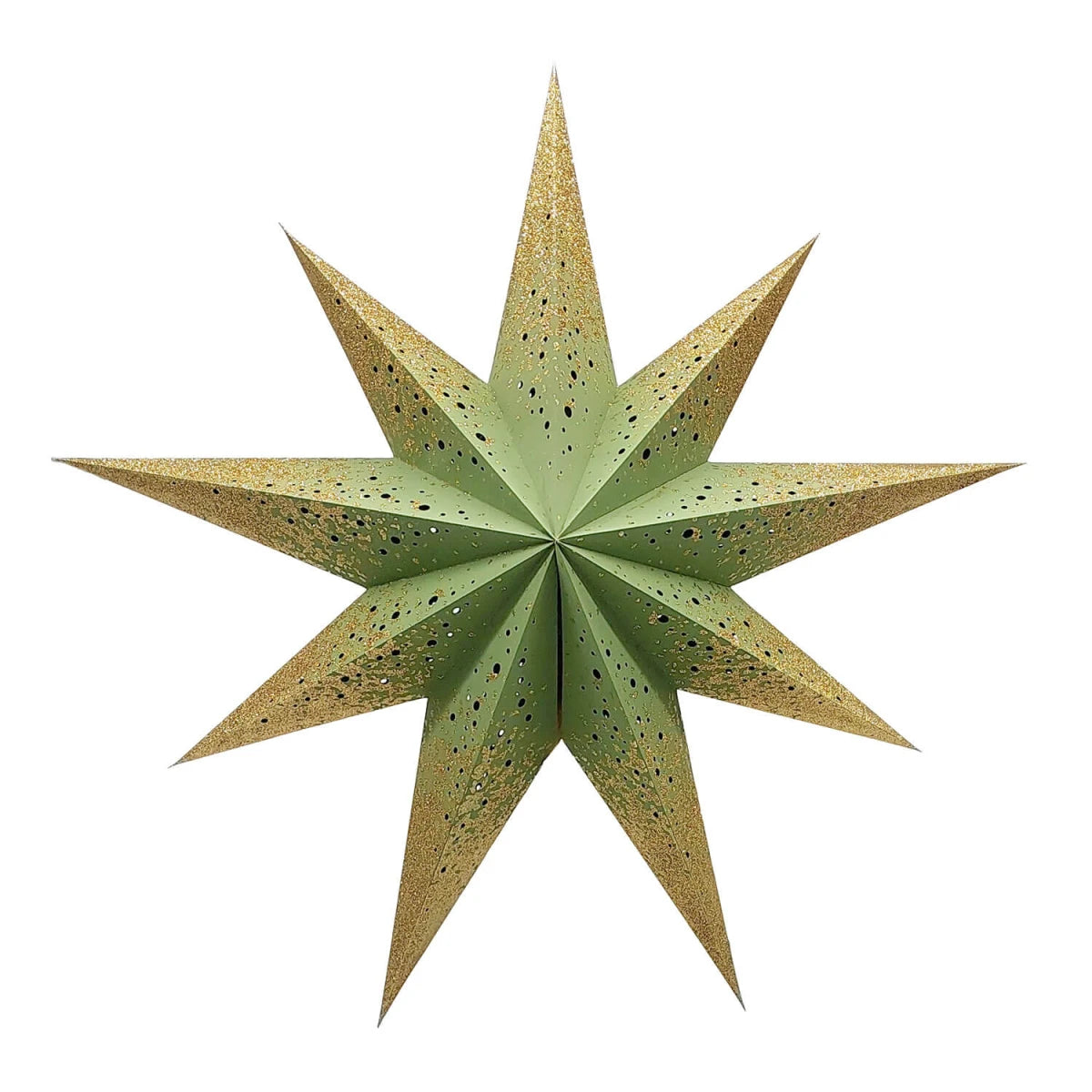 starlightz bianco m lindgreen gold sparkle - Premium Leuchtstern für stilvolle Raumbeleuchtung - shinypresents.de