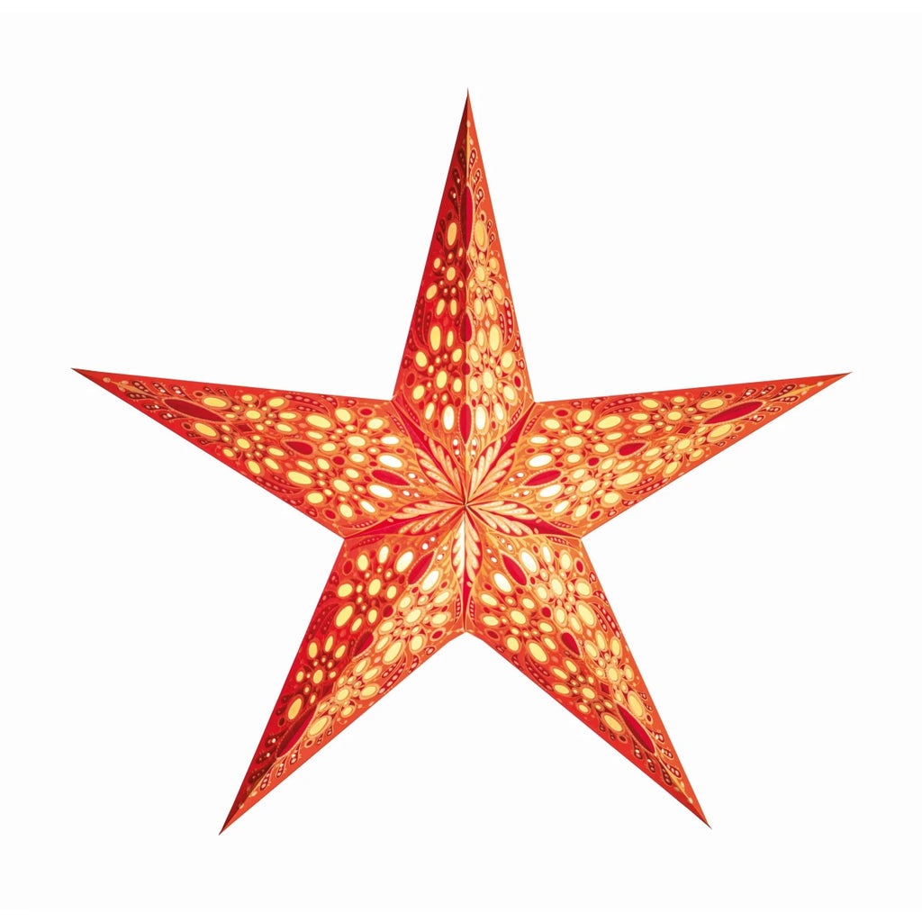 starlightz festival orange SMALL Leuchtstern 45cm - Handgefertigter orangefarbener Papierstern für stimmungsvolle Beleuchtung | shinypresents.de