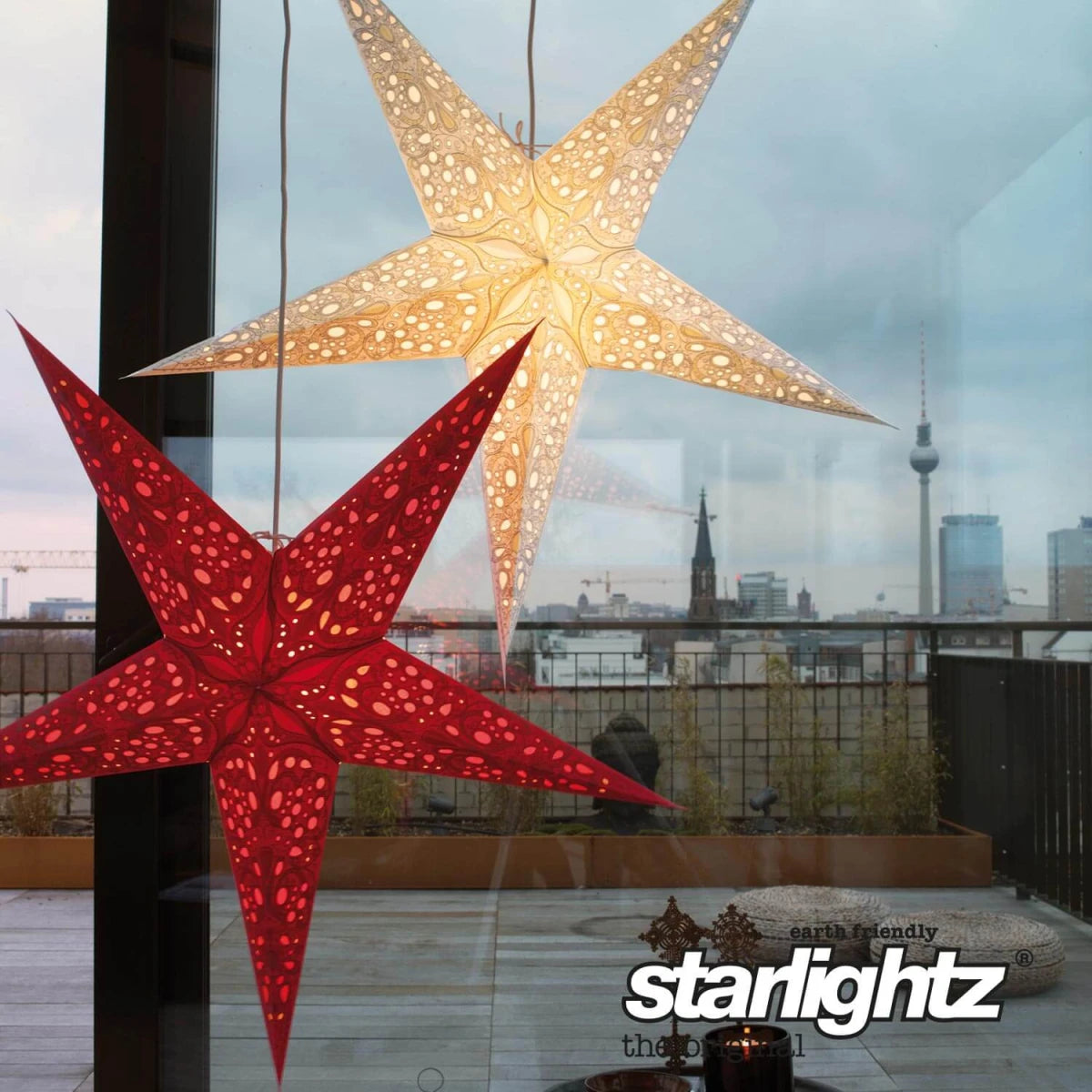 starlightz maharaja Leuchtstern Detailansicht - Traditionelles Design mit feinen Details für stimmungsvolle Beleuchtung | shinypresents.de