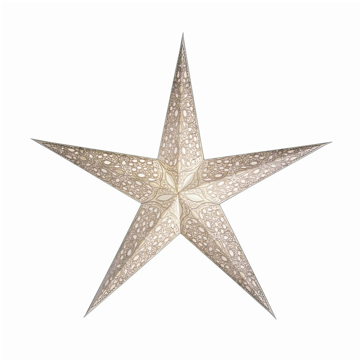 starlightz maharaja white Leuchtstern 85cm - Handgefertigter weißer XXL-Papierstern mit orientalischem Design | shinypresents.de