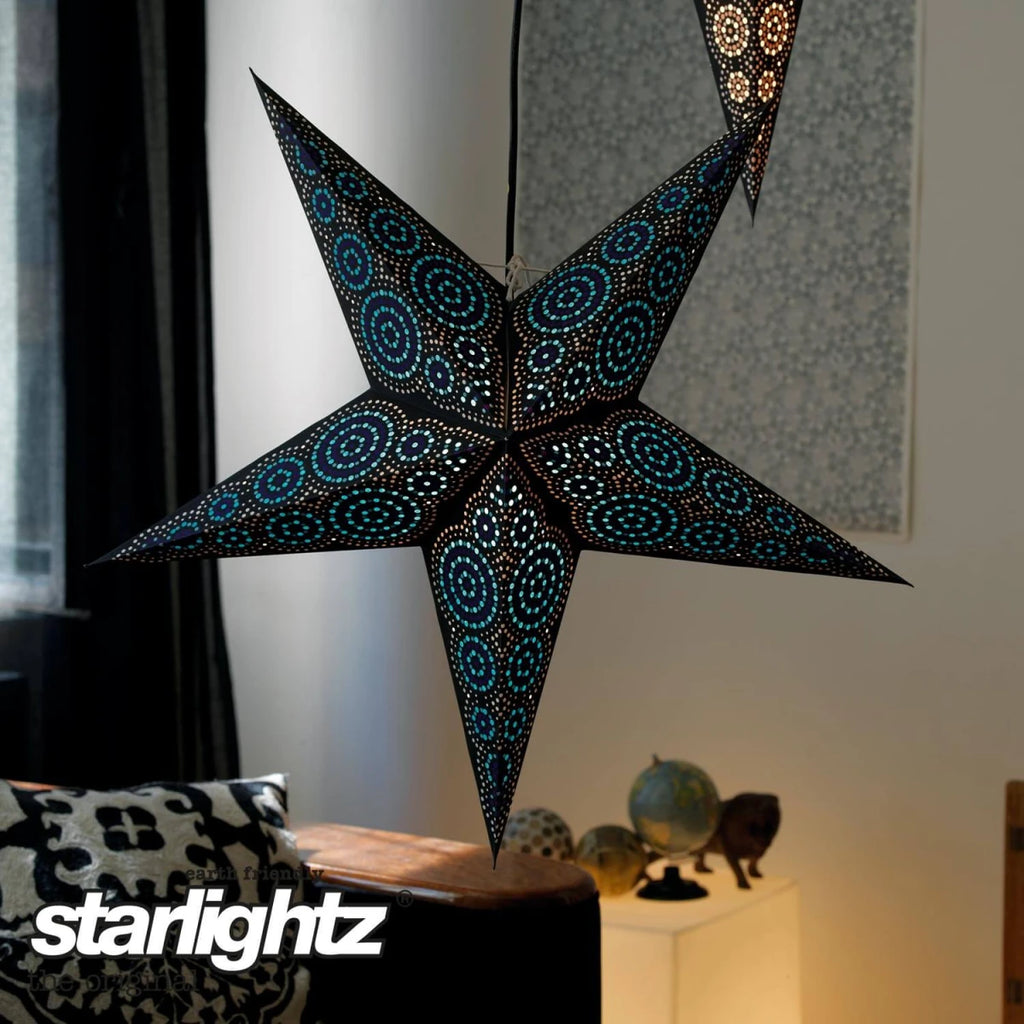 starlightz marrakesh black / türkis Leuchtstern Detailansicht - Traditionelles Design mit feinen Details für stimmungsvolle Beleuchtung | shinypresents.de