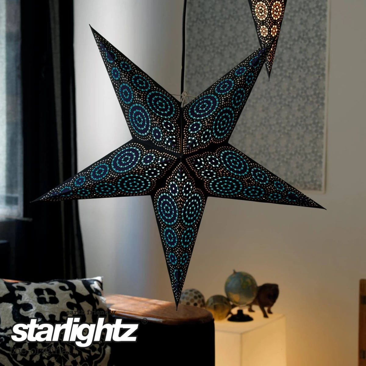 starlightz marrakesh black / türkis Leuchtstern Detailansicht - Traditionelles Design mit feinen Details für stimmungsvolle Beleuchtung | shinypresents.de