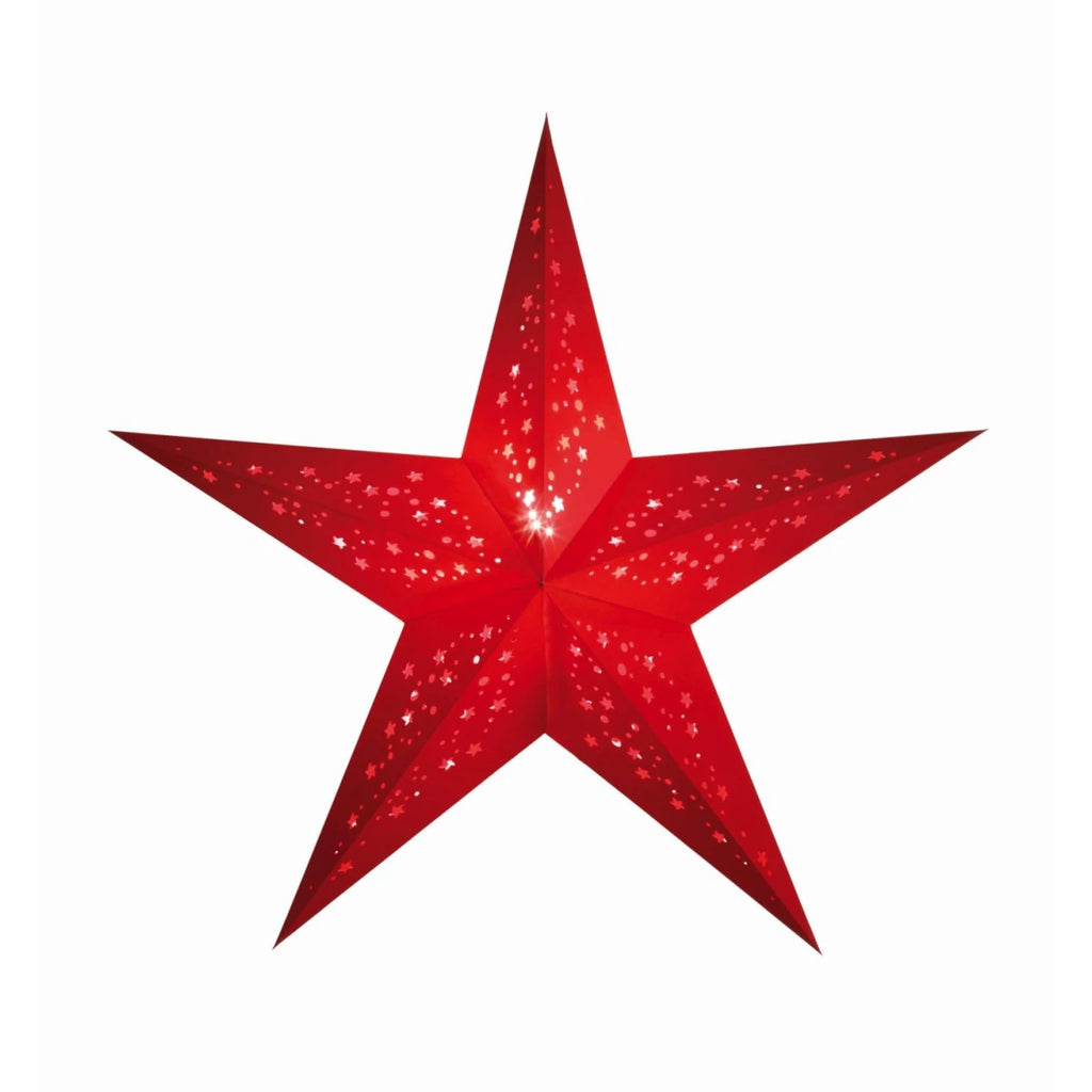 starlightz mia red Leuchtstern 60cm - Handgefertigter roter Papierstern mit dekorativem Muster für stimmungsvolle Beleuchtung | shinypresents.de