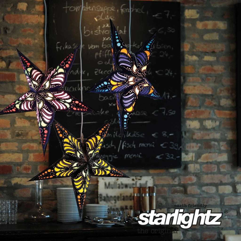 starlightz ramadasa blue Leuchtstern Detailansicht - Traditionelles Design mit feinen Details für stimmungsvolle Beleuchtung | shinypresents.de