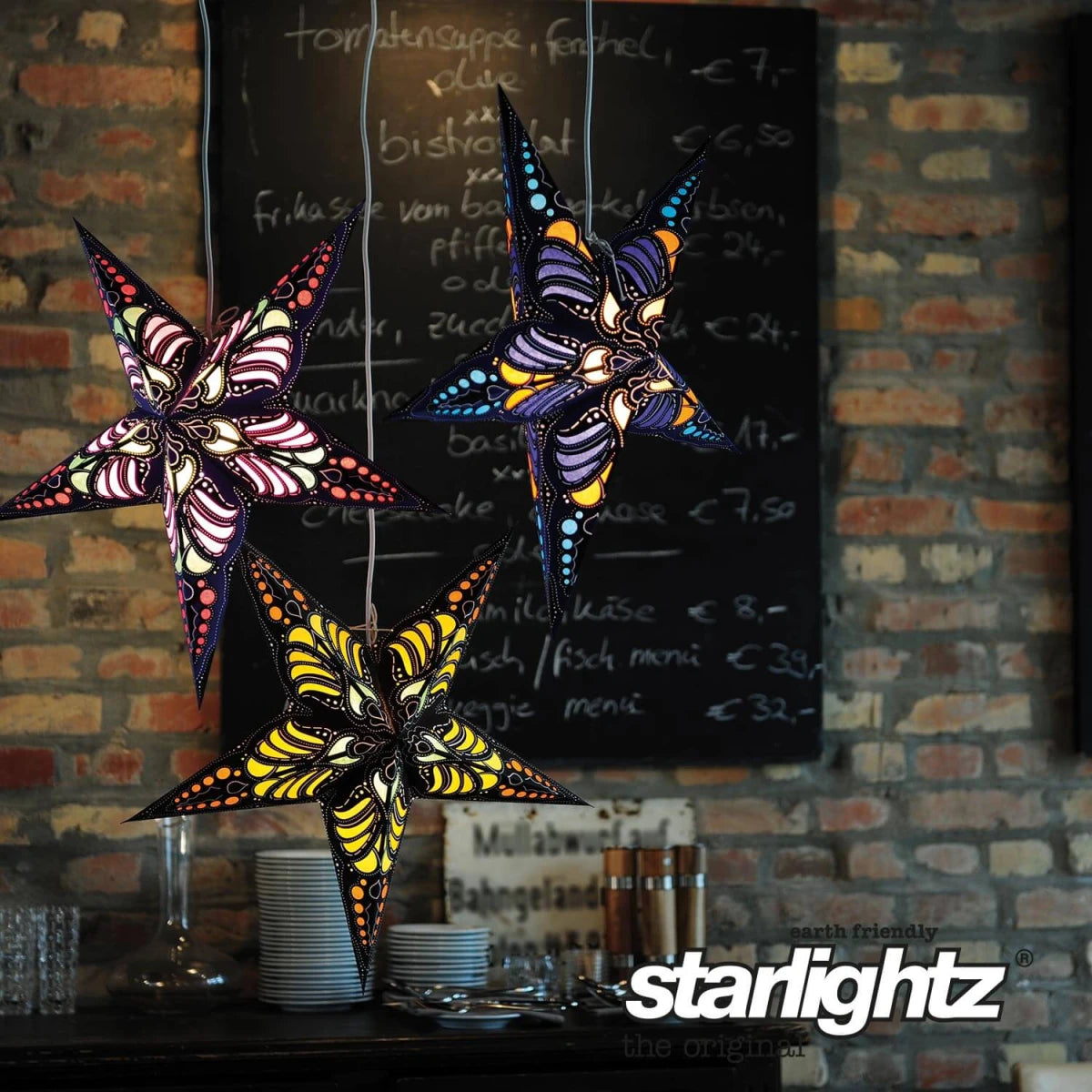 starlightz ramadasa blue Leuchtstern Detailansicht - Traditionelles Design mit feinen Details für stimmungsvolle Beleuchtung | shinypresents.de