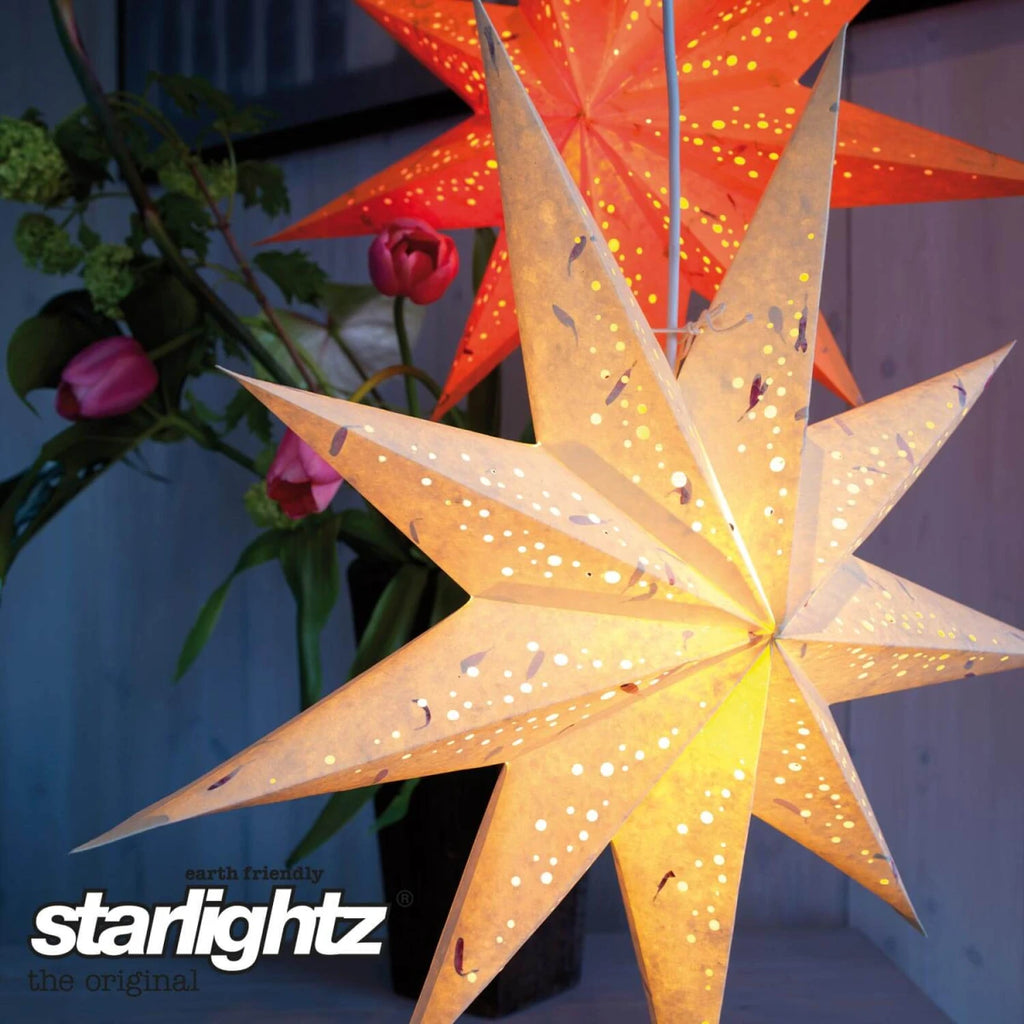 starlightz spumante red Leuchtstern Detailansicht - Stilvolles Design für stimmungsvolle Beleuchtung | shinypresents.de