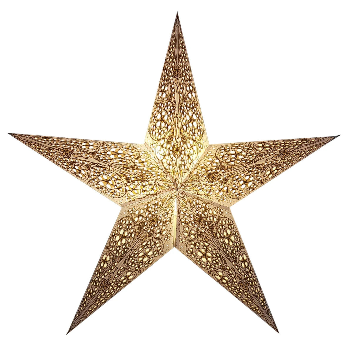 starlightz swati gold glitter Leuchtstern 40cm - Handgefertigter Papierstern mit goldenen Glitzer-Akzenten für stimmungsvolle Beleuchtung | shinypresents.de