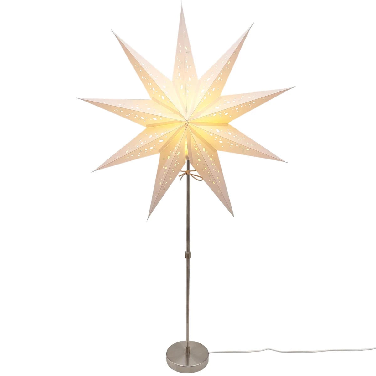 starlightz table stand Lampenfuß XL Detailansicht - Hochwertiger Edelstahl mit gebürsteter Oberfläche | shinypresents.de