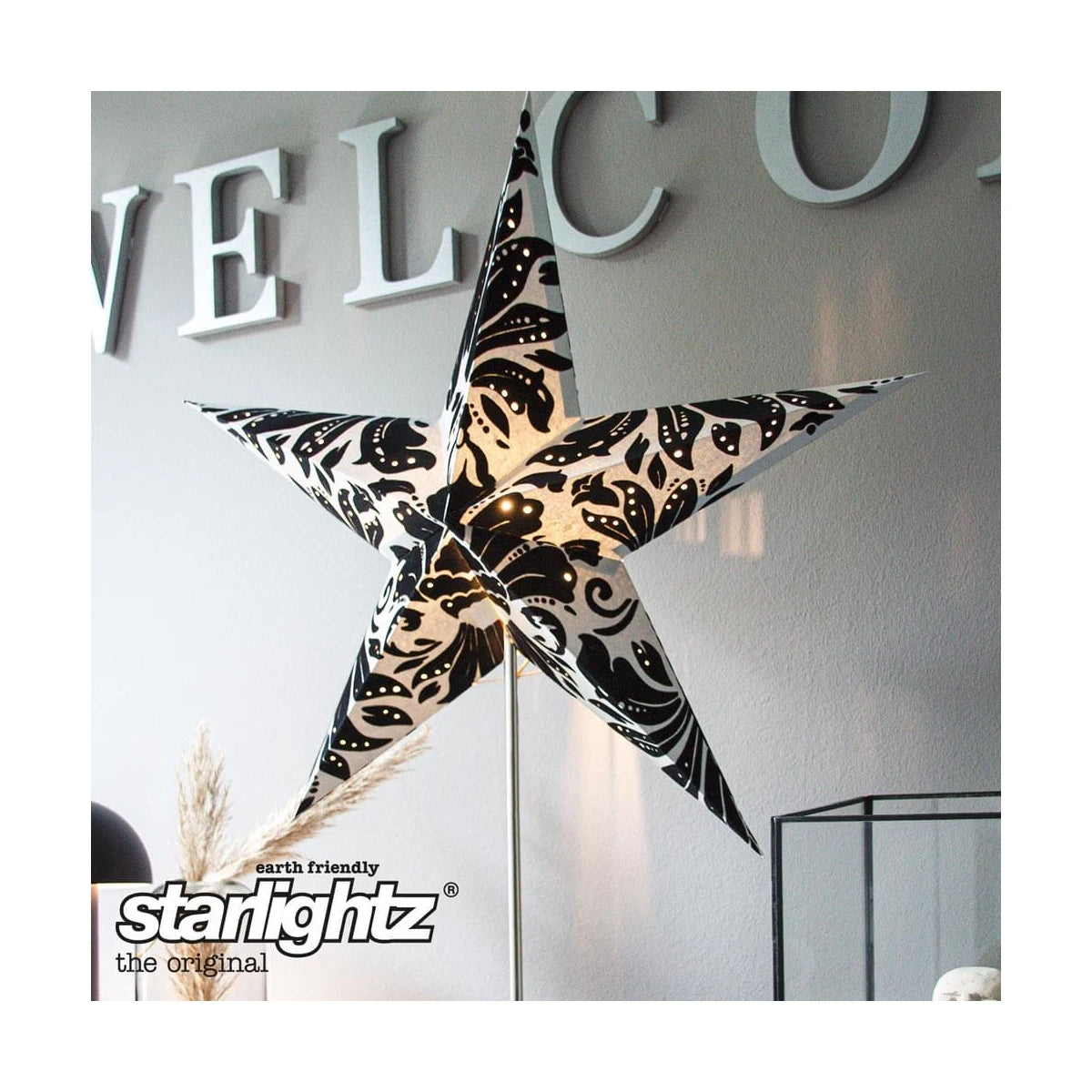 starlightz table stand Lampenfuß XL mit Papierstern - Stilvolle Standleuchte für Wohnräume | shinypresents.de