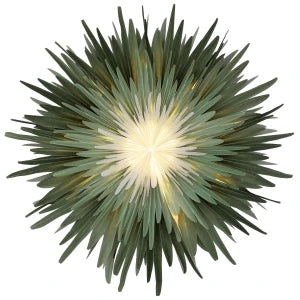 Stella-Dalia Pergamentpapier grün-mint-weiß Detailansicht - Filigrane Falttechnik mit dekorativem Muster | shinypresents.de