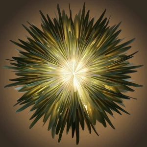 Stella-Dalia Pergamentpapier grün-mint-weiß Nahaufnahme - Detailansicht der eleganten Handarbeit | shinypresents.de