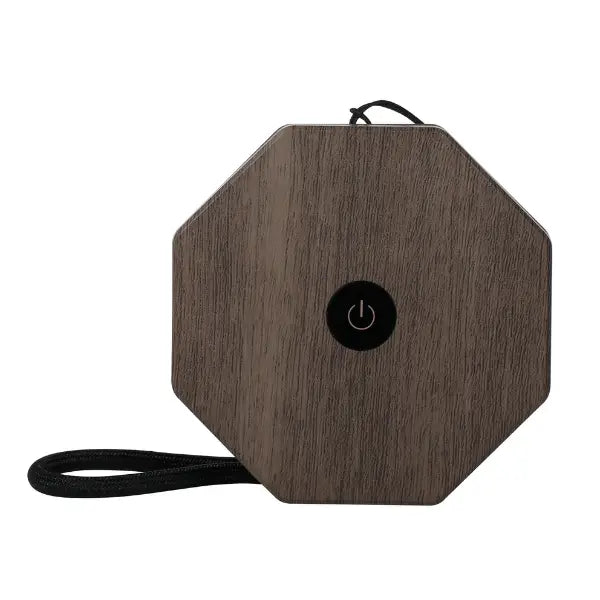 Mini Hexagon Twist Lampe Walnuss, Detailansicht Holzrahmen, Gingko Design, shinypresents.de
